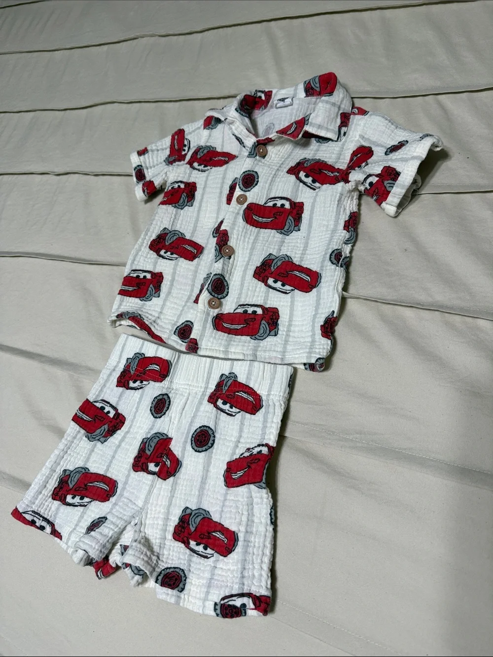 Red Print Kids Pajama Set